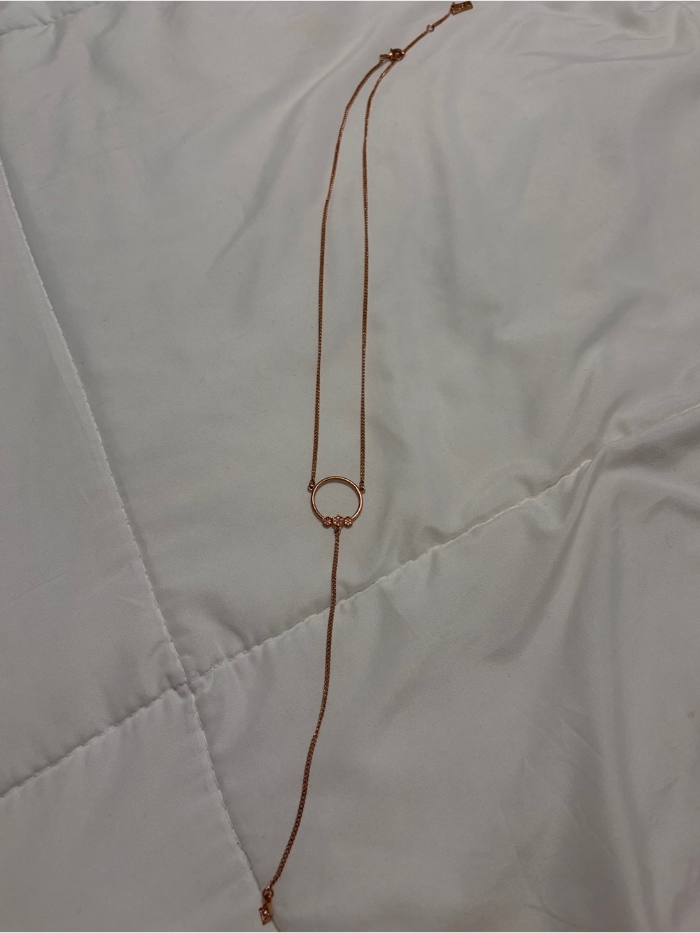 Delicate Rose Gold Circle Necklace